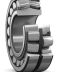 Premium Spherical Roller Bearing With Tapered Bore And Steel Cage features a cross-section view highlighting steel construction.