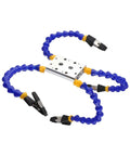 Welding Table Clamp With Flexible Arms Third Hand Tool For Holding Components And Wires, Adjustable Soldering Station Fixture, blue