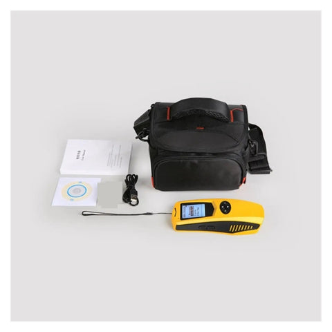 Heavy Duty Wall Scanner And Deep Range Stud Finder To Locate Wood Beams Steel Rebar And Hot Wires Without Guessing Around, includes manual and bag.