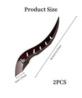 Badass Matte Carbon Fiber Dragon Horns For Car Roof Exterior Decor DIY Auto Parts That Give Your Daily Driver An Aggressive Head Turning Street Style Upgrade, shown with product dimensions.