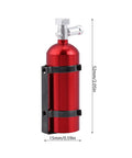 Mini Metal Fire Extinguisher For RC Crawlers Red 2 05 Inch Heavy Duty Solid Scale Detail, showcasing red metal design and dimensions.