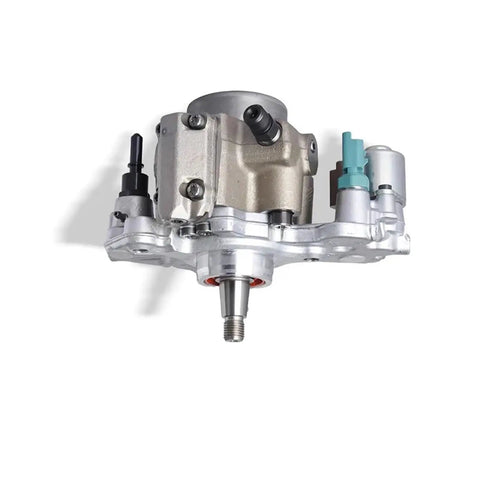 Badass High-Pressure Diesel Fuel Injection Pump Heavy Duty for Common Rail Engines 28526895 silver metal component with connectors.