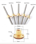 Lead Screw For CNC And 3D Printer With Brass Nut, 2 Or 3 mm Pitch, Threads 2 4 8 10 12 Mm, 304 Stainless Steel