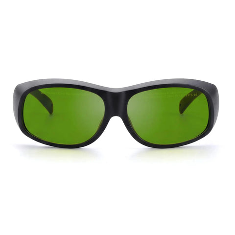 Heavy-Duty Laser Safety Goggles Crafted With Badass OD 6 Plus Eye Shielding Across 808 To 1064 NM Bands for Diode and Nd Yag Systems, front view.
