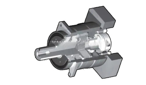 Precision Planetary Gearbox Motor Reducer With Multiple Speed Ratios Engineered For Heavy Industrial Automation And Robotic Applications, showing a detailed internal view.