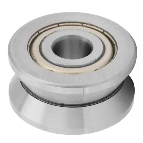 LV201ZZ V Groove Ball Bearing 12X41X20mm sealed component with smooth metal finish and inner rubber seal.