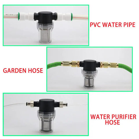 Inline Sediment Filter For Garden Hose And Pressure Washer, Three Quarter Inch Female Thread, RV Water Pump Strainer, PVC, Garden, Water Purifier Hose