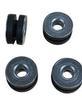 Rock Solid Quad Set Heavy Duty EPDM Rubber Vibration Dampers And Isolation Mounts showing four mounts with galvanized steel stems.