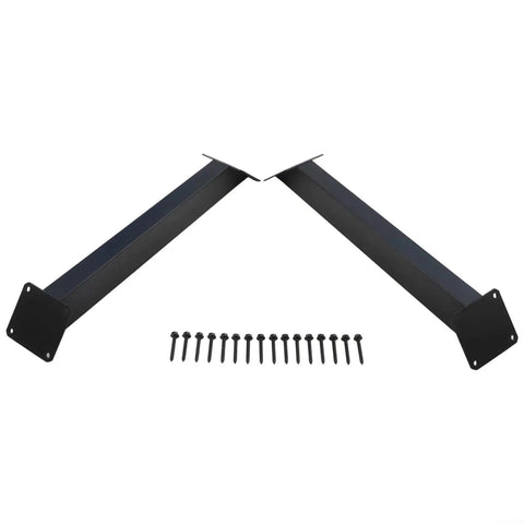 Heavy Duty Two Pack 45 Degree Angle Support Brackets for Pergola Gazebo Deck Patio DIY Wood Structures with Screws Black Steel Connector Kit for Outdoor Projects