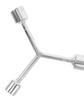 Heavy Duty Y Shape Three Prong Socket Wrench For Pool Table Rail Fix And Felt Cloth Swap Sturdy Hex Triangle Tool in silver metal.