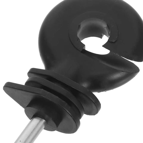 Heavy Duty Electric Fence Wire Insulators For Wood Posts With Socket Installation Tool Easy Plug And Play Holding Insulators For Cattle Made Of PP PE And Carbon Steel Black For Farm Use black screw-in insulator