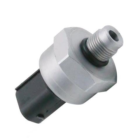 Brake fluid pressure sensor with metal hex body, threaded stud, and black connector.