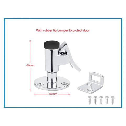 Marine Grade Stainless Steel 316 Door Stopper Kit With Rubber Bumper Pads Heavy Duty Spring Latch for Yachts, RVs, Motorhomes.