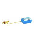 Float Valve 4153 One Quarter Inch Compression Sleeve Bulk For Pneumatics And Air Tool Accessories, brass with blue float