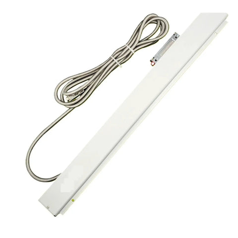 0.005mm Precision Optical Grating Ruler Encoder For DRO, 70mm To 470mm Length shown with coiled cable and scale