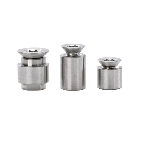 Premium Upgrade 26 Piece TC4 Titanium Hardware Kit featuring corrosion resistant fasteners, three sleek black titanium screws.