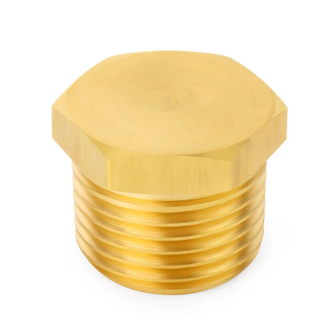 Brass Outer Hex Thread Socket Pipe Plug from the Brass Outer Hex Thread Socket Pipe Plug Fittings Set, Fifteen Pieces, One Quarter Inch NPT Male