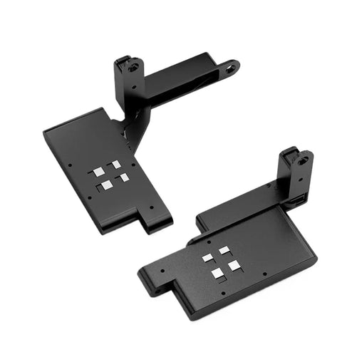 Upgraded Heavy Duty Concealed Door Hinge for Wood and Aluminum Door Frames, black finish, two pieces, compact design.