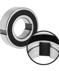CSK25PP Sprag Clutch One Way Bearing Featuring Dual Keyway For Smooth Freewheel Cranking On Heavy Machinery Built From Tough Bearing Steel For Rock Solid Durability And Slick Rotation 25X52X15mm showing the bearing's dual keyway design and steel construction.