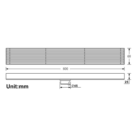 Top Notch Rectangular Linear Shower Drain Featuring Heavy Duty Stainless Steel Construction Removable Grate Hair Catcher smooth design dimensions