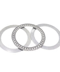 Tough As Nails Heavy Duty Thrust Needle Roller Bearings With Two AS2542 Washers 25 X 42 X 4 mm Pre Lubricated Pack Of Ten, three washers shown.
