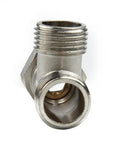 Tough And Slick T Adapter Diverter Valve For Bidet Sprayer And Shower Splitter with threaded connections and solid brass construction.