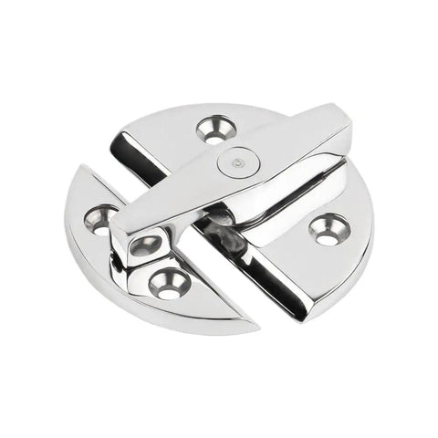 Heavy Duty 316 Stainless Steel Marine Round Catch Latch Featuring Smooth 180 Degree Flip Design for secure closure on boat hatches.