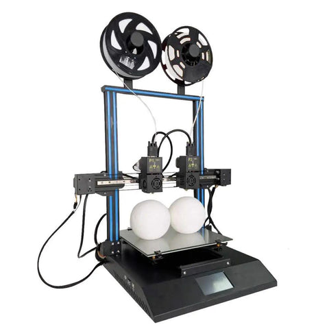 TL D3 Pro Dual Extruder 3D Printer With 300 Degree Hotend Silent Tmc2209 Drives 600W Power Supply with two filament spools.