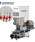 Heavy Duty Semi Automatic Waterproof Terminal Crimping Machine Plug Insert Workhorse With Smart Controls And Knockout Performance, showing digital screen and crimping process.