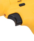 Heavy Duty Built Different Cordless Drill Driver handle detail with black grip and trigger for comfortable use.