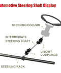 COOL STAR 18-inch steering shaft diagram showing steering column, intermediate shaft, U-joint couplings, steering rack