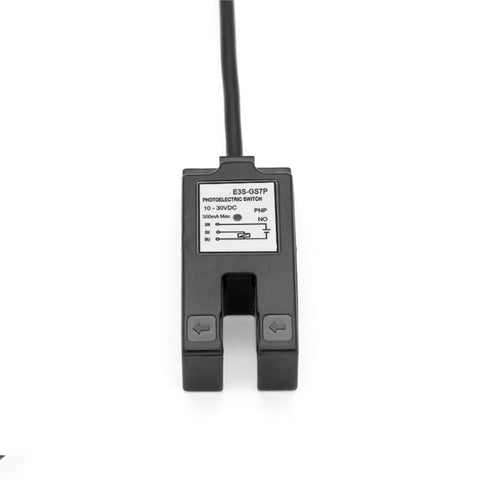 Photoelectric Adjustable Infrared Sensor Switch Through Beam 7mm Groove U Shaped ABS DC12V 24V NPN PNP NC for tight space