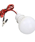 LED Camping Lantern With 5W Clamp Power Supply Portable 12V 400LM Tent Light bulb with red and black clamps
