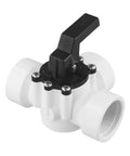 Heavy Duty Three Way PVC Diverter Valve For Swimming Pool And Spa Smooth Handle Action No Drip Design close-up view