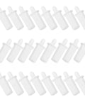 White Shutter Repair Pins, 120 Piece Movable Louver Fasteners arranged in rows, durable plastic for window shutter replacement.