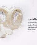Premium Adjustable Flex Tpu 95A Black 2.85Mm 2000G 3D Printer Filament, displayed in spools with soft-touch prototypes.