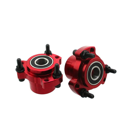 Front Wheel Hub Set Two Pack With Five Eighths Inch Bearing And One Quarter Inch Bolts For Race Go Kart Drift Trike Easy Install