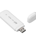 Slick Portable 4G LTE Mobile WiFi Router With All Day Juice Compact Design For Travel Office Home European Coverage High Speed Wireless Hotspot USB Powered SIM Card Ready On The Go with USB port visible.