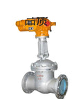 Knockout Heavy Duty Electric Gate Valve With Multi Turn Cast Steel Flange Body Dn100 for smooth water or oil flow control.