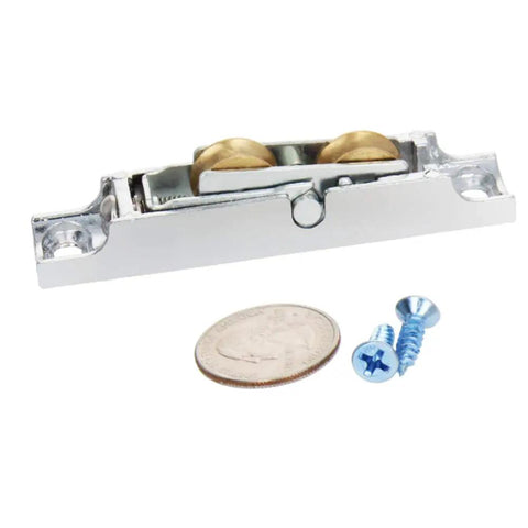 Top Notch Stainless Steel Window Pulleys For Sliding Doors And Cabinet Hardware U Groove Double Wheel Heavy Duty Smooth As Silk Silver Plate Replacement Components Pair with coin and screws