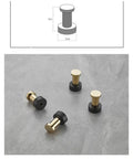 Slick Wall Mounted Tea Towel Hooks Built Tough 304 Stainless Steel Rustproof Robe And Coat Hangers For Bathroom Door Setup Top Shelf Premium Set Of Four Pieces, showing brass and black metal design.