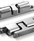 Built Tough 2 Pack Marine Grade 316 Stainless Steel Cabinet Door Latch 70Mm Double Roller Catch, shiny latches with adjustable tension.
