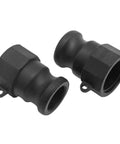 Two Piece Camlock Coupling Kit With External Threads For Industrial Chemical Pipelines Polypropylene Construction Quick Connect Fittings
