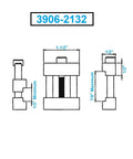 Pro Grade Precision Machining Vise Accessories Set With Quick Clamp Vise Stop And Ergonomic Handle dimensions diagram