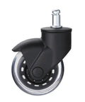 Badass 5 Piece Set Of 3 Inch Transparent Nylon Silent Roll Office Chair Casters Featuring Spring Insert Rods and Universal Swivel Heads for Smooth Gliding High Capacity Furniture Replacement Pods That Will Blow Your Mind