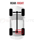 Tough As Nails Rear Right Strut And Coil Spring Assembly For Toyota Camry 3.0L V6 1992 Through 2001 position diagram.