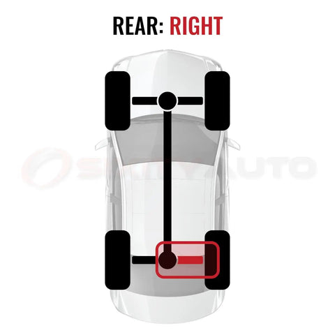 Tough As Nails Rear Right Strut And Coil Spring Assembly For Toyota Camry 3.0L V6 1992 Through 2001 position diagram.