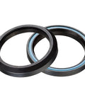 Top Tier 1.5 Inch Bicycle Headset Featuring Knockout Cartridge Bearings For Hella Smooth Steering And Precise 36 X 45 Angle Fit. Black bearings with blue seals.