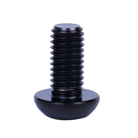 Six Piece Grade Five Titanium Disc Brake Rotor Bolts M5x10mm Torx T25 Head shown from side, highlighting design and thread details.