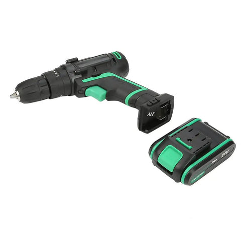 Professional Grade Heavy Duty Badass Cordless Drill 21V Electric Power Tool 45Nm Direction Reversible Switch Us Plug 110V with battery pack.